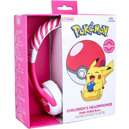 AURICULARES INFANTILES PINK POKEBALL POKEMON image 2