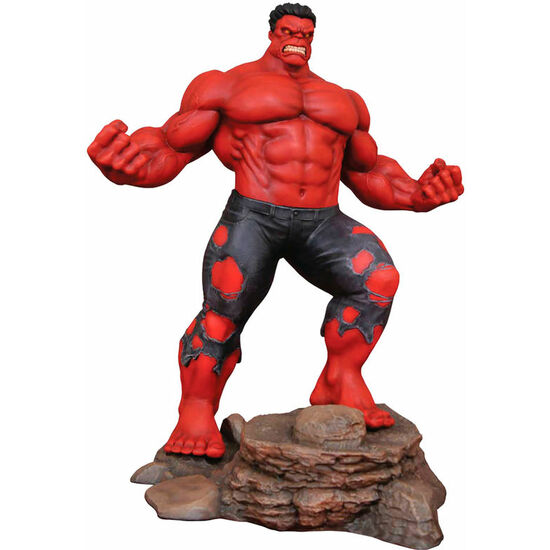 FIGURA DIORAMA RED HULK MARVEL 25CM image 0