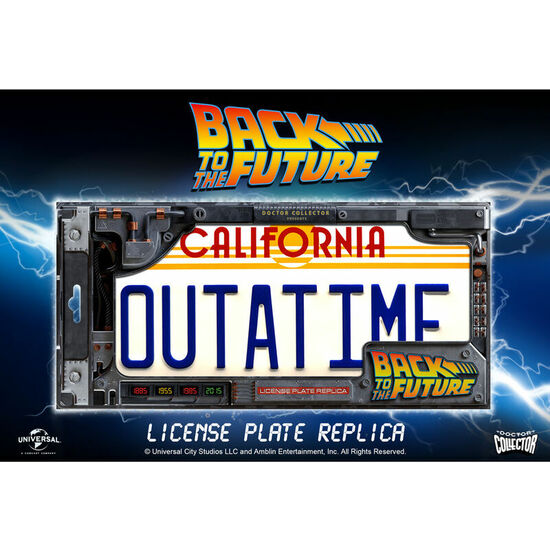 REPLICA MATRICULA DELOREAN OUTATIME REGRESO AL FUTURO image 0