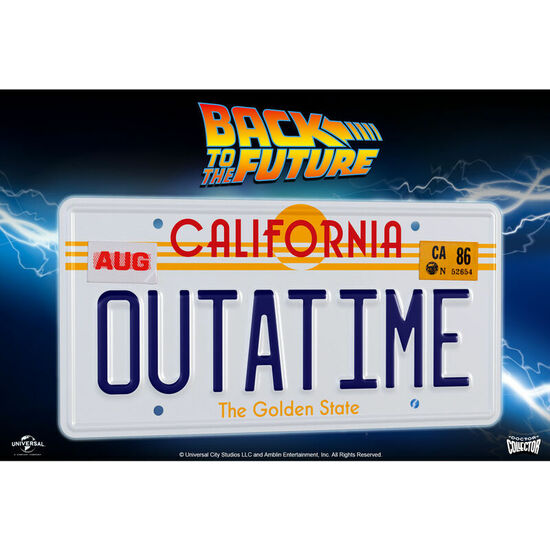 REPLICA MATRICULA DELOREAN OUTATIME REGRESO AL FUTURO image 1