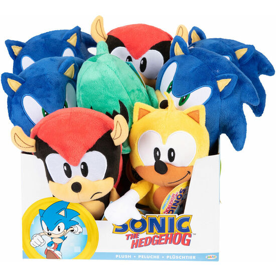 EXPOSITOR 8 PELUCHES WAVE 7 SONIC THE HEDGEHOG 22CM SURTIDO image 0