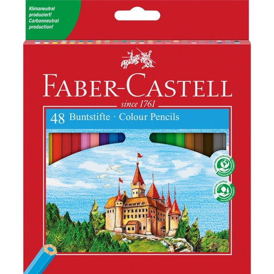 ESTUCHE ROJO 48 LÁPICES COLORES FABER-CASTELL image 0