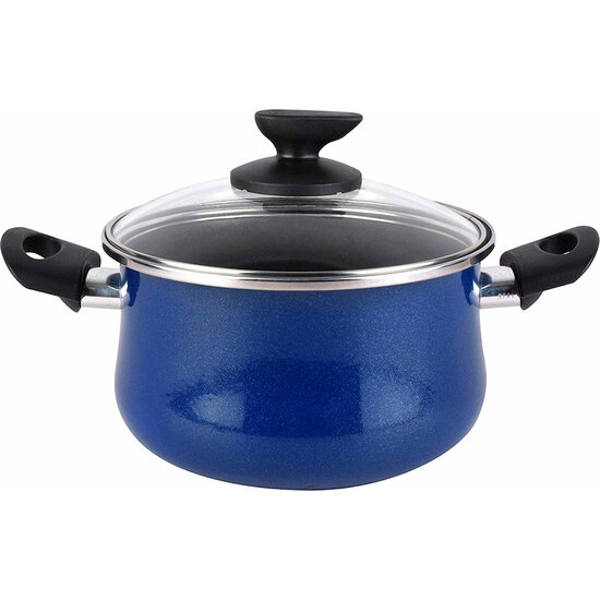 MAGEFESA COLECCIÓN PAULA - BATERÍA DE COCINA 10 PIEZAS. MATERIAL ACERO VITRIFICADO EXTERIOR AZUL. ANTIADHERENTE BICAPA, APTAS PARA TODO TIPO DE COCINAS, ESPECIAL INDUCCIÓN. 50% DE AHORRO ENERGÉTICO. image 5