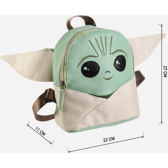 MOCHILA CASUAL MODA POLIPIEL THE MANDALORIAN THE CHILD GREEN image 2