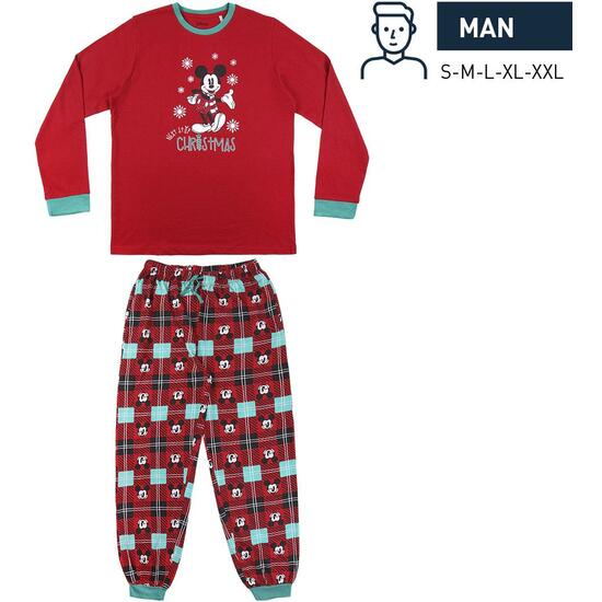 PIJAMA LARGO SINGLE JERSEY MICKEY RED image 0