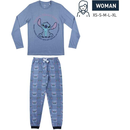 PIJAMA LARGO SINGLE JERSEY STITCH BLUE image 0