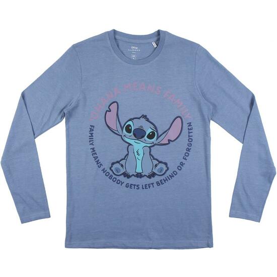 PIJAMA LARGO SINGLE JERSEY STITCH BLUE image 1