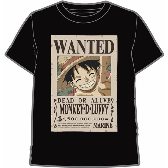 CAMISETA WANTED LUFFY ONE PIECE ADULTO image 0