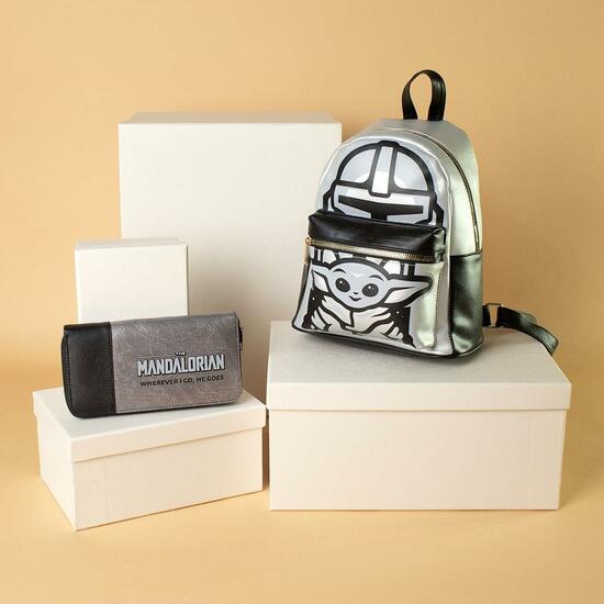 MOCHILA CASUAL MODA POLIPIEL THE MANDALORIAN SILVER image 5