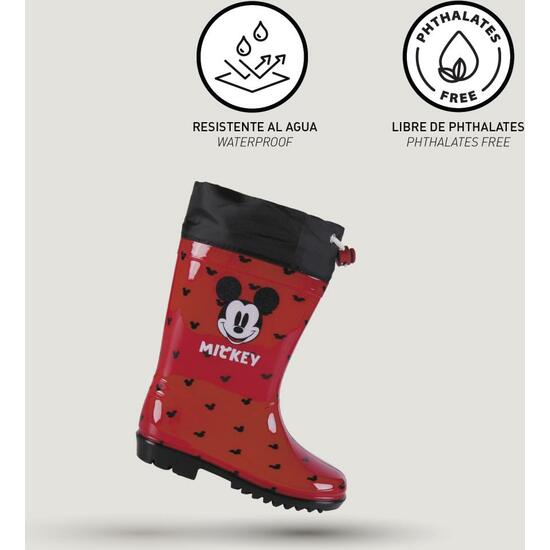 BOTAS LLUVIA PVC MICKEY RED image 4