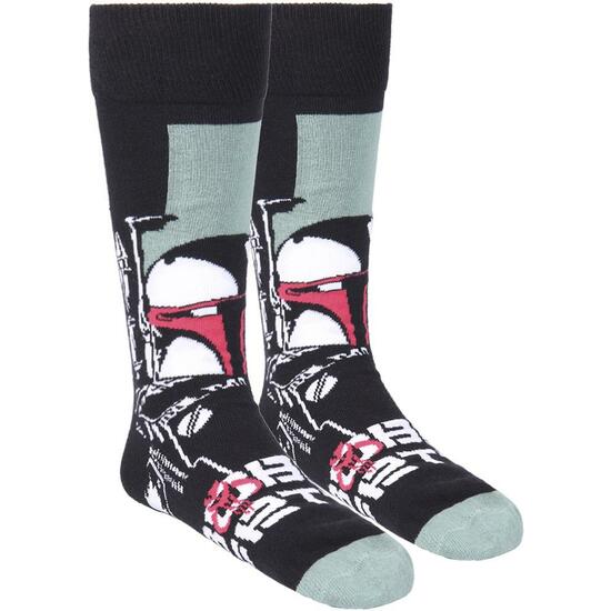 PACK CALCETINES 3 PIEZAS STAR WARS BOBA FETT SIN COLOR image 3