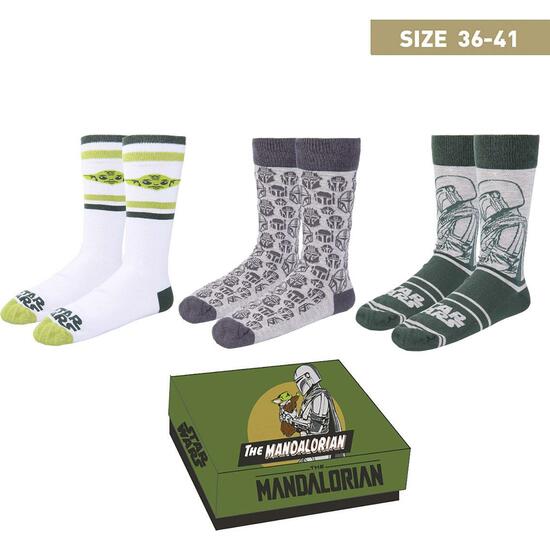 PACK CALCETINES 3 PIEZAS THE MANDALORIAN MULTICOLOR image 0