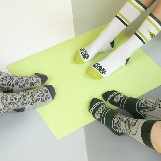 PACK CALCETINES 3 PIEZAS THE MANDALORIAN MULTICOLOR image 5