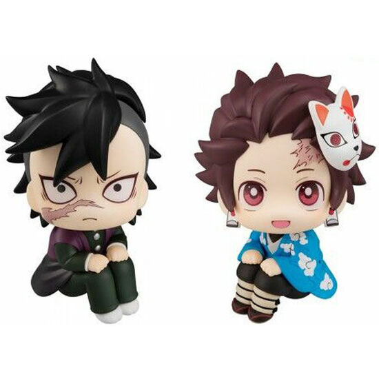 PACK 2 FIGURAS TANJIRO KAMADO AND GENYA LOOKUP DEMON SLAYER KIMETSU NO YAIBA 11CM image 0