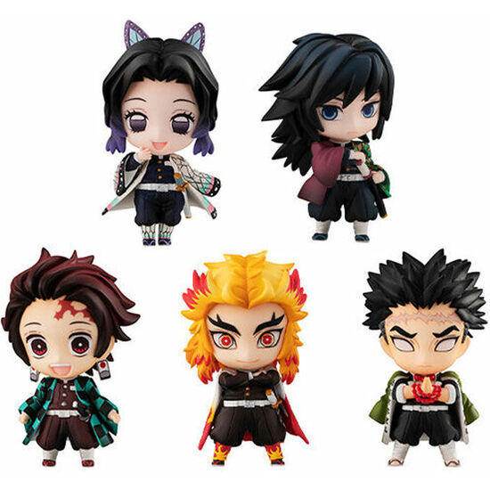 PACK 5 FIGURAS TANJIRO AND THE HASHIRAS MASCOT DEMON SLAYER KIMETSU NO YAIBA VER.A 5CM SURTIDO image 0