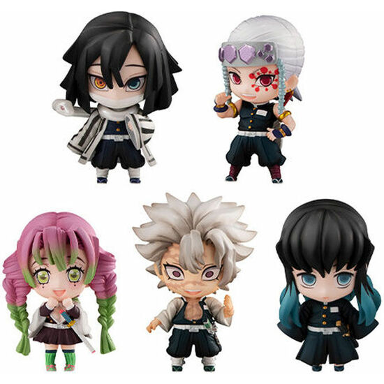 PACK 5 FIGURAS TANJIRO AND THE HASHIRAS MASCOT DEMON SLAYER KIMETSU NO YAIBA VER.B 5CM image 0