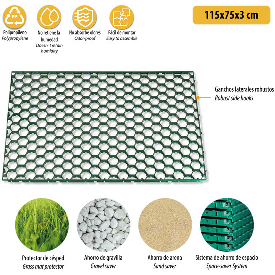 REJILLA DE PROTECCIÓN DE CÉSPED PARA LAS ZONAS DE TRÁNSITO DE AUTOMÓVILES image 2