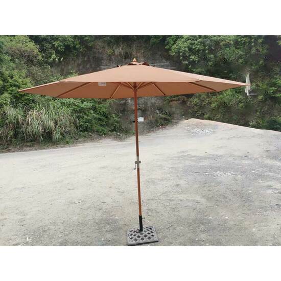 PARASOL 3 MTS.POLYESTER TUBO MADERA image 0