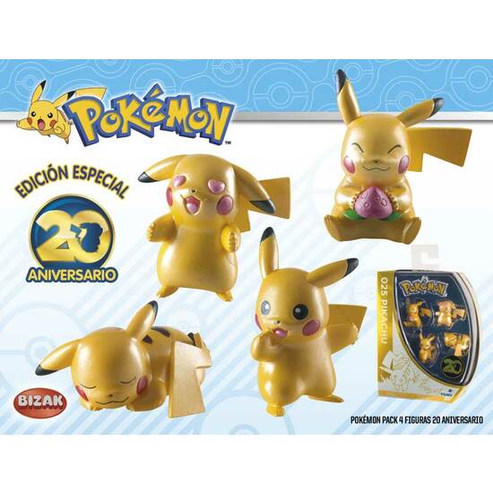 PACK 4 FIGURAS PIKACHU POKEMON image 0