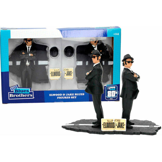 BLISTER 2 FIGURAS JAKE AND ELWOOD BLUES BROTHERS 18CM image 0