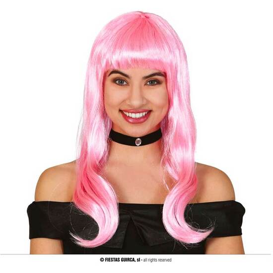 PELUCA MELENA ROSA ADULTA image 0