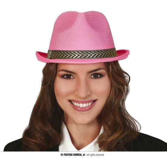 GORRO GANGSTER ROSA ADULTO image 0