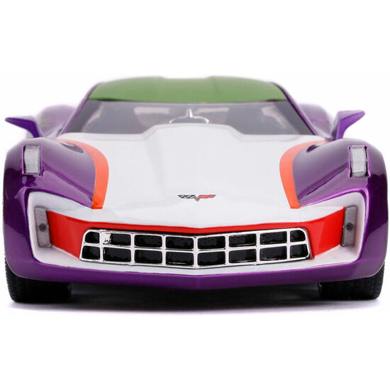 SET FIGURA + COCHE CHEVY CORVETTE STINGRAY 2009 JOKER DC COMICS image 3