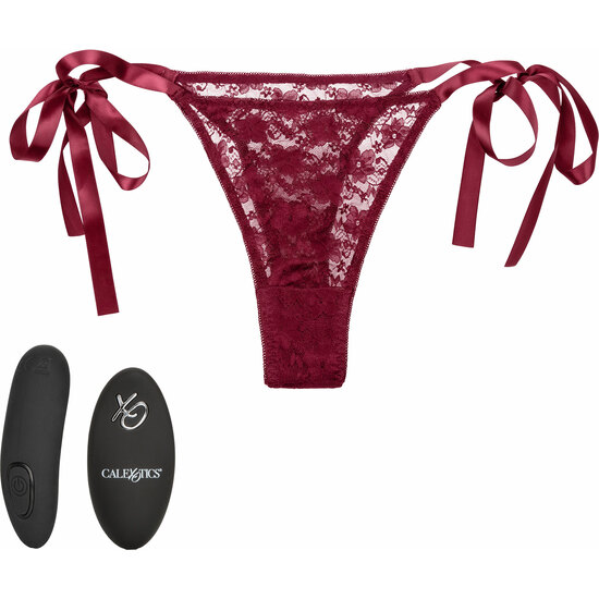 REMOTE CONTROL LACE THONG SET - RED image 0