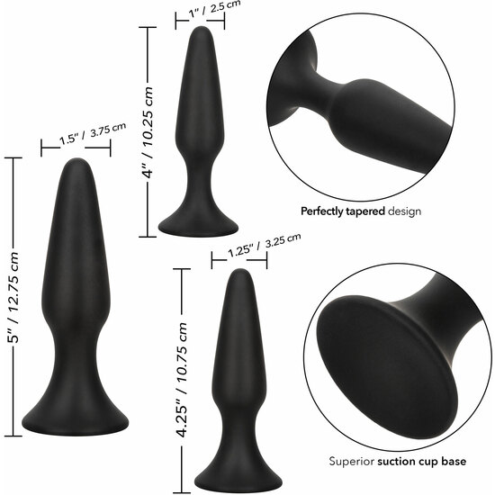 COLT SILICONE ANAL TRAINER KIT BLACK image 3