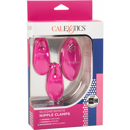 SILICONE REMOTE NIPPLE CLAMPS - PINK image 1