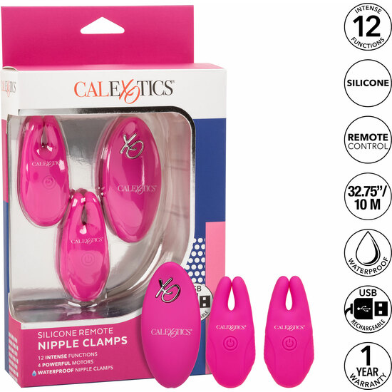 SILICONE REMOTE NIPPLE CLAMPS - PINK image 4