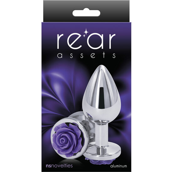 ROSE BUTTPLUG MEDIUM - PURPLE image 1