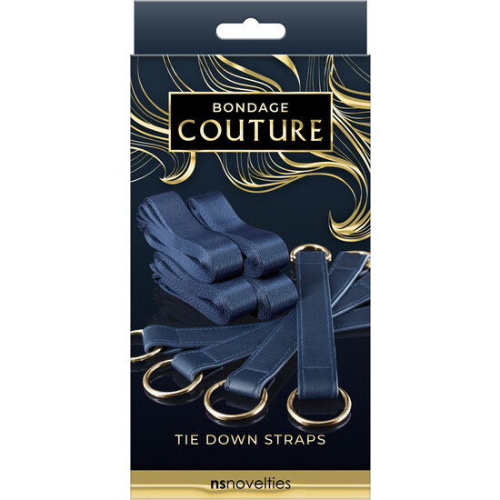 BONDAGE COUTURETIE DOWN STRAPS - BLUE image 1