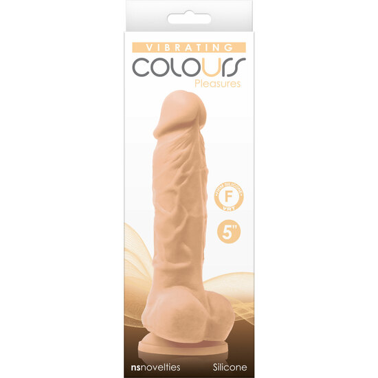 VIBRATING DILDO 5 INCH SKIN image 1