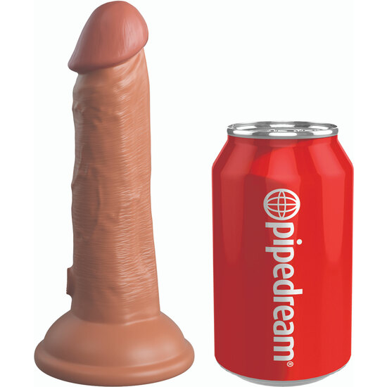 6 INCH 2 DENSITY SILICONE COCK - CARAMEL image 5