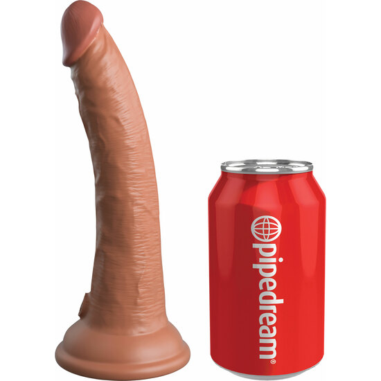 7 INCH 2DENSITY SILICONE COCK - CARAMEL image 5