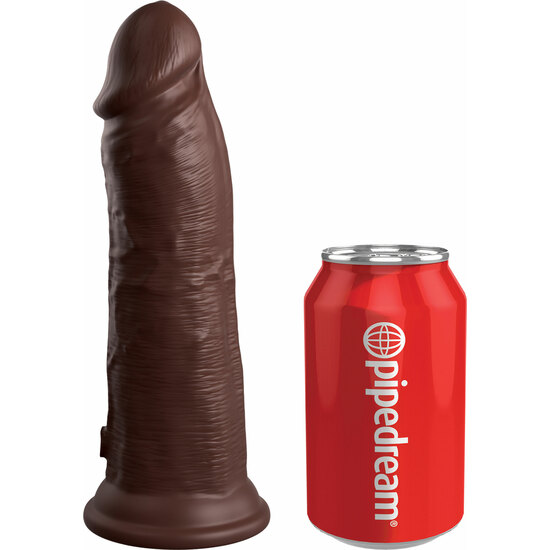 8 INCH 2 DENSITY SILICONE COCK - BROWN image 5