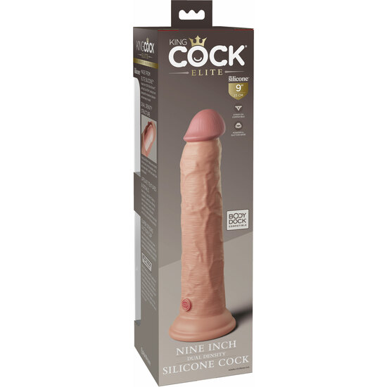 9 INCH 2 DENSITY SILICONE COCK - SKIN image 3
