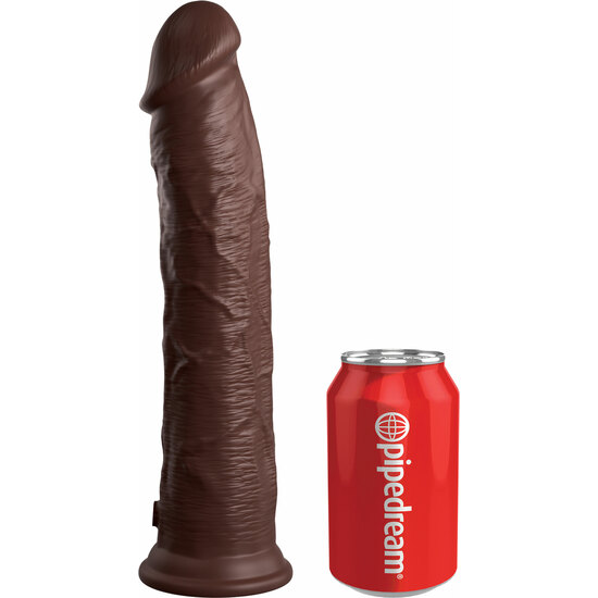 11 INCH 2DENSITY SILICONE COCK - BROWN image 5