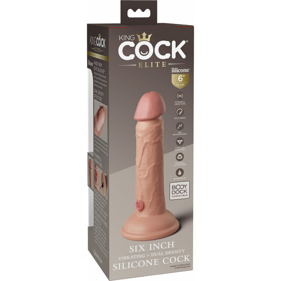 6 INCH 2DENSITY VIBE COCK - SKIN image 2