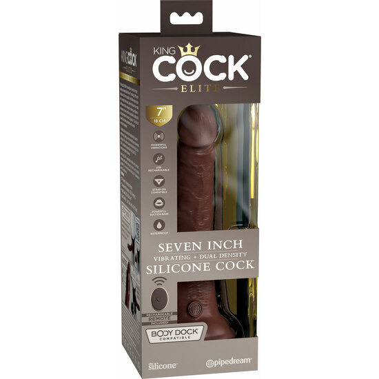7 INCH 2 DENSITY VIBE COCK - BROWN image 1