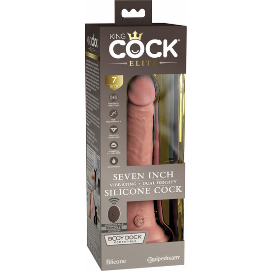 7 INCH 2 DENSITY VIBE COCK - SKIN image 1