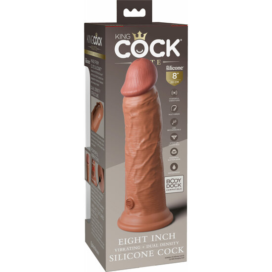 8 INCH 2 DENSITY VIBRATING COCK - CARAMEL image 2