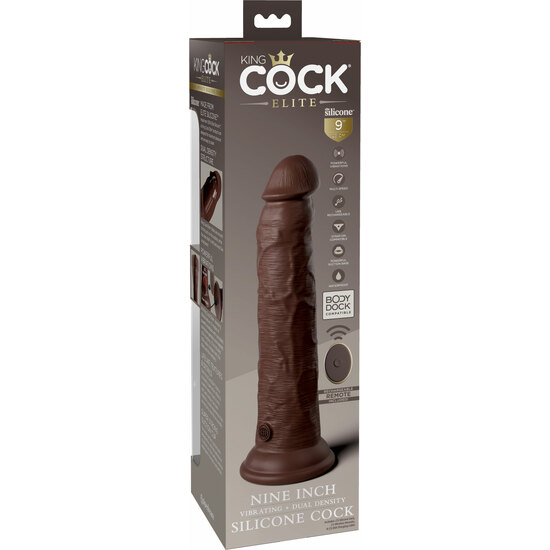 9 INCH 2 DENSITY VIBRATING COCK - BROWN image 2