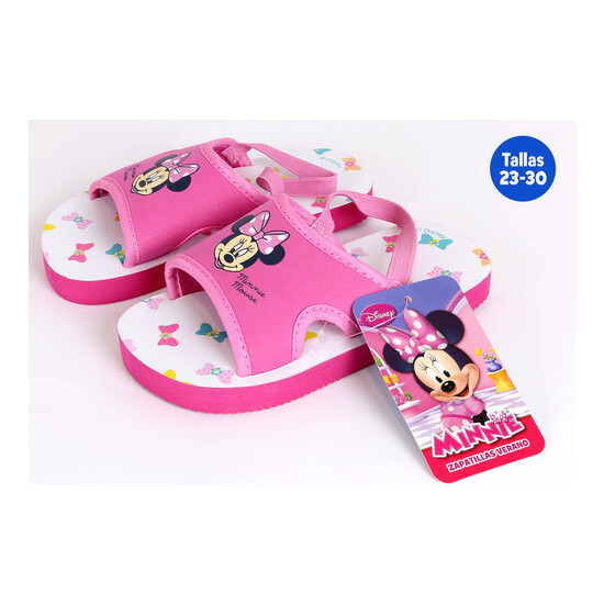 ZAPATILLAS VERANO INFANTILES CON GOMA MINNIE FUCSIA TALLA 27 image 0