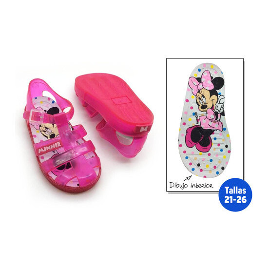 ZAPATILLAS VERANO INFANTILES MINNIE FUCSIA TALLA 21 image 0