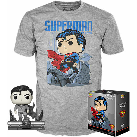 SET FIGURA POP & TEE DC COMICS JIM LEE SUPERMAN EXCLUSIVE image 0