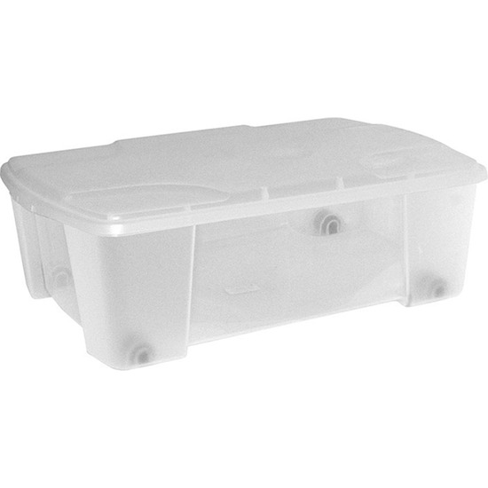 CAJA DE PLÁSTICO MULTIUSO CON FONDO TRANSPARENTE Y LA CUBIERTA L565X390XH180 MM. image 0