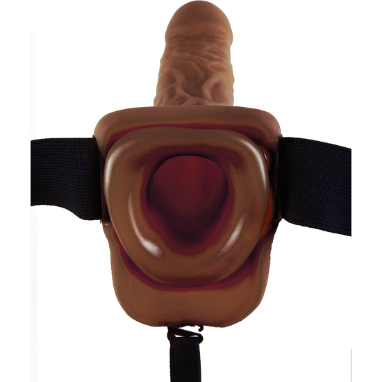 HOLLOW STRAP-ON W BALLS 9 INCH BROWN image 2