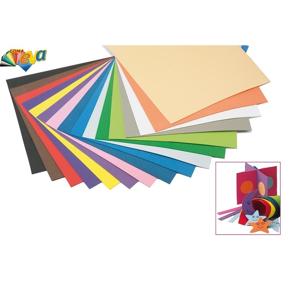 BOLSA 10 LÁMINAS GOMA EVA 40X60X2 SURTID image 0